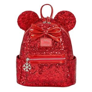 Red sequins Loungefly mini backpack